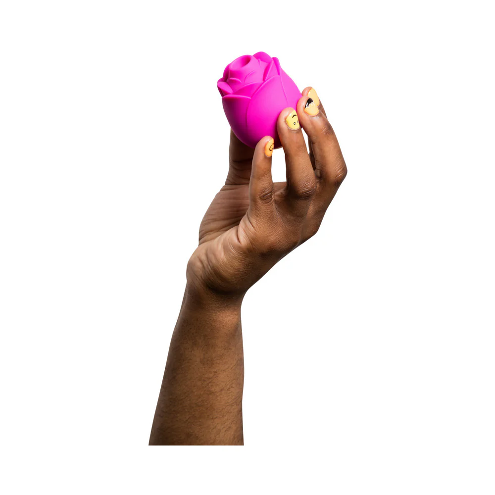 ROMP Rose Rechargeable Silicone Pleasure Air Clitoral Vibrator Pink - Image 4