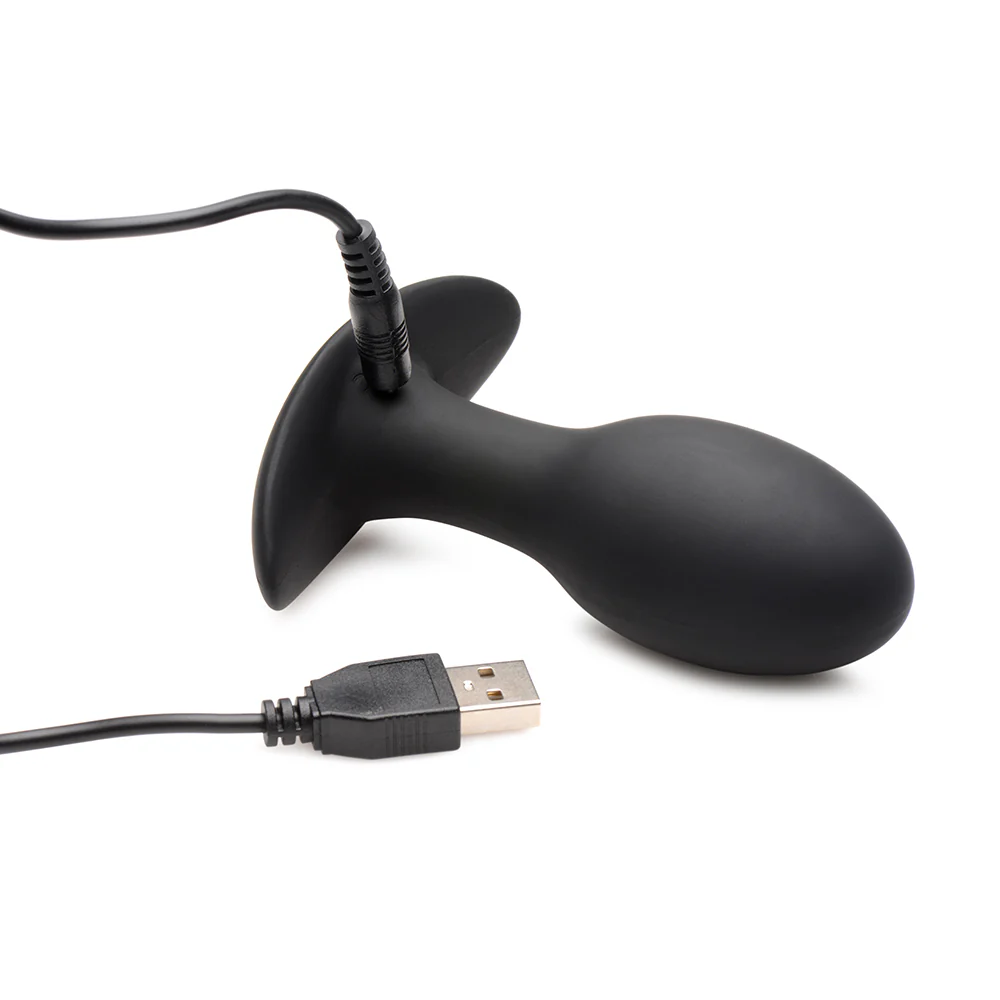 Curve Toys Rooster Rumbler Vibrating Silicone Anal Plug Large Black - Image 7