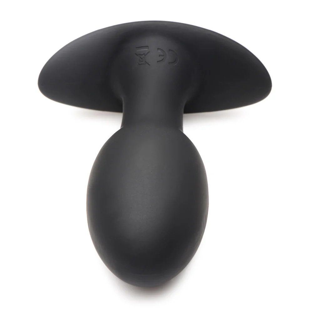 Curve Toys Rooster Rumbler Vibrating Silicone Anal Plug Medium Black - Image 4