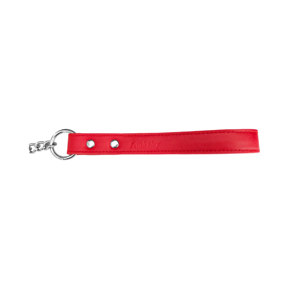 RougeFetish Play Vegan Leash Red - Image 4