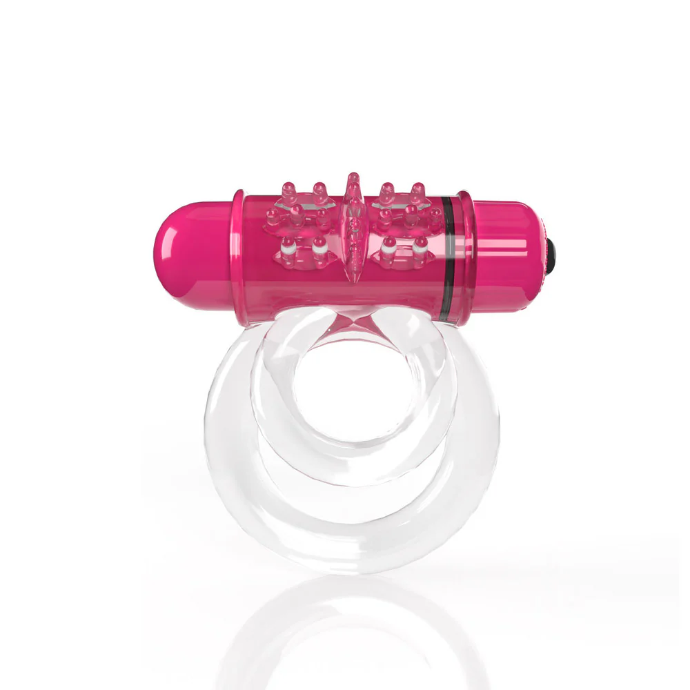 Screaming O 4B DoubleO 6 Vibrating Double Cockring Strawberry - Image 2
