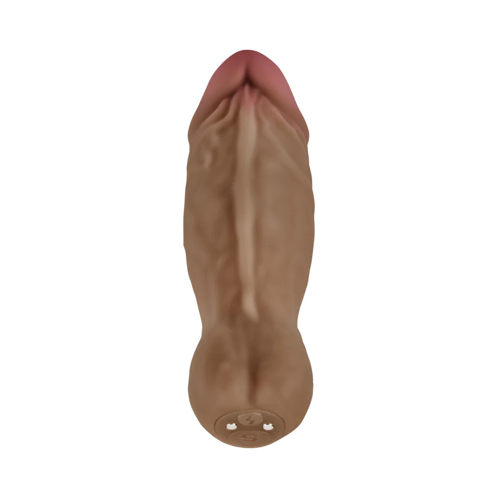 Shaft Bullet Rechargeable Realistic Silicone Mini Vibrator Oak - Image 3