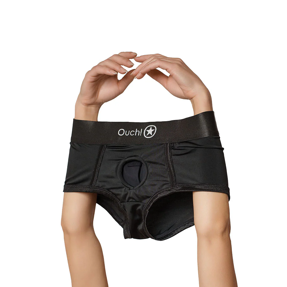 Ouch! Vibrating Strap-on Boxer Black M/L - Image 4