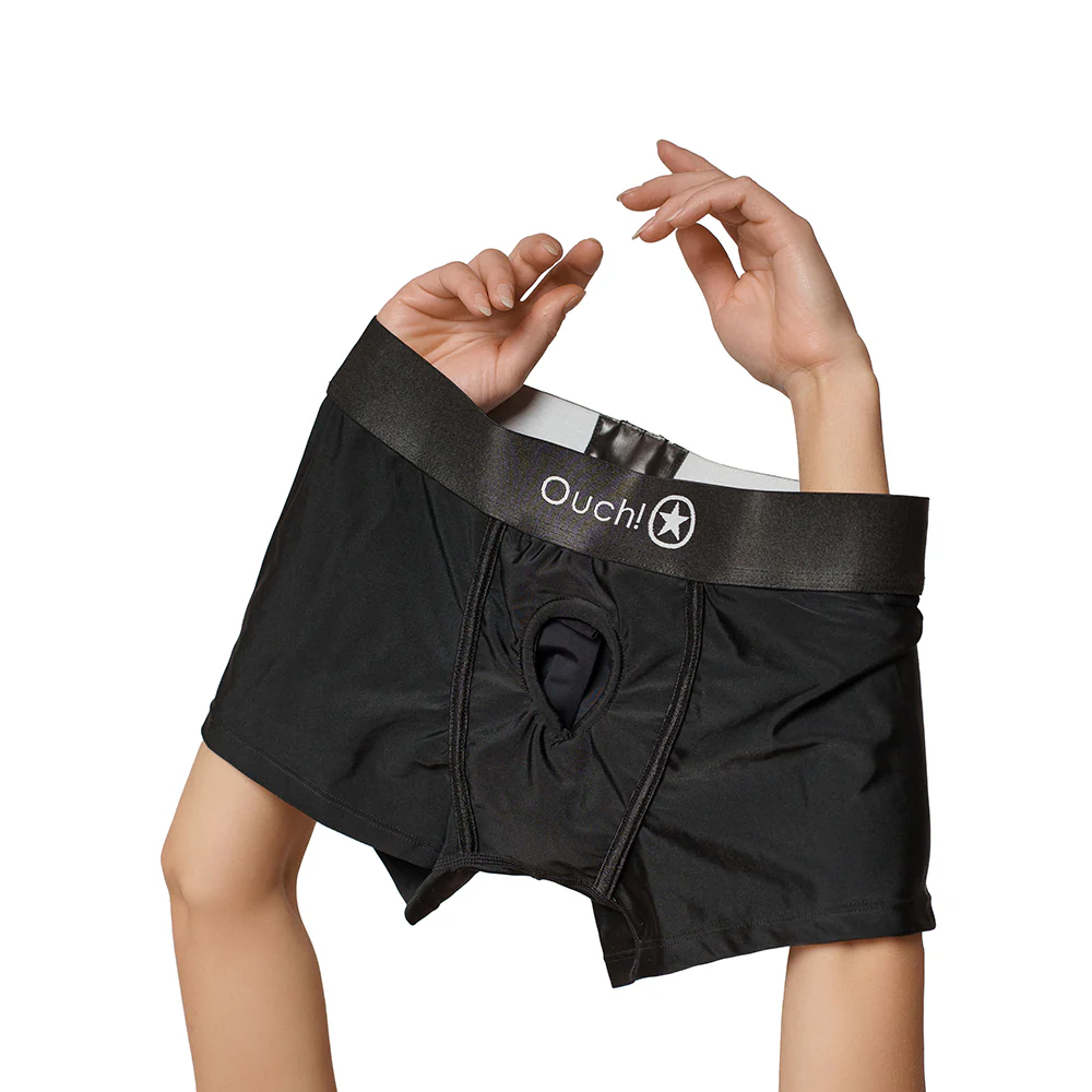 Ouch! Vibrating Strap-on Brief Black XL/2XL - Image 4