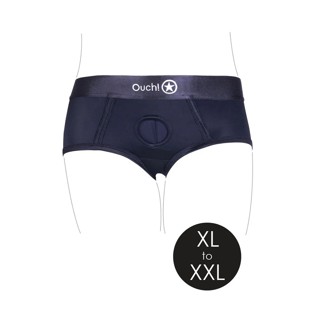 Ouch! Vibrating Strap-on Brief Black XL/2XL - Image 5