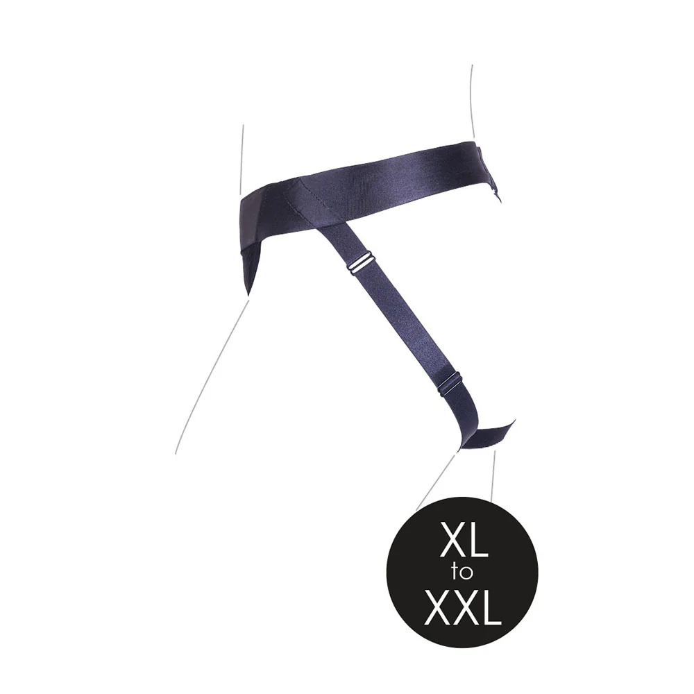 Ouch! Vibrating Strap-on Panty Harness with Open Back Black XL/2XL - Image 7