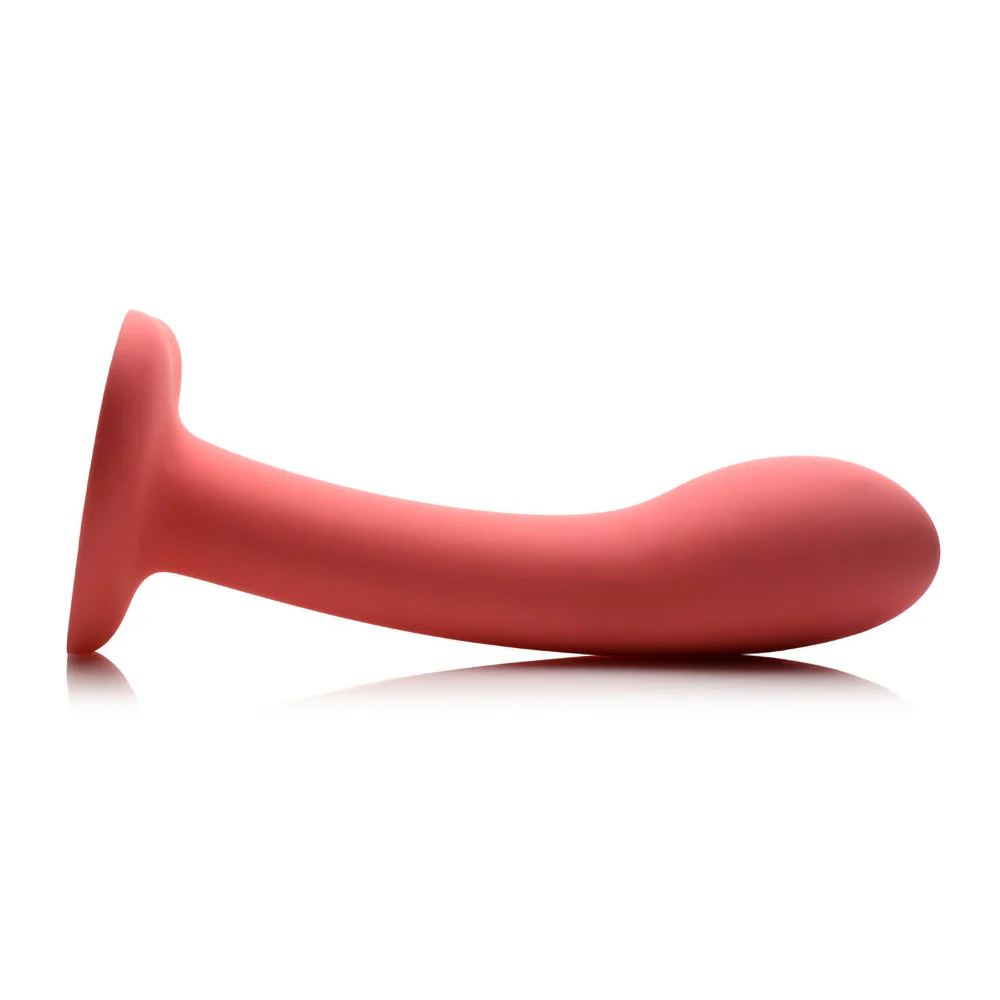 Simply Sweet G-Spot 7 in. Silicone Dildo Pink - Image 4