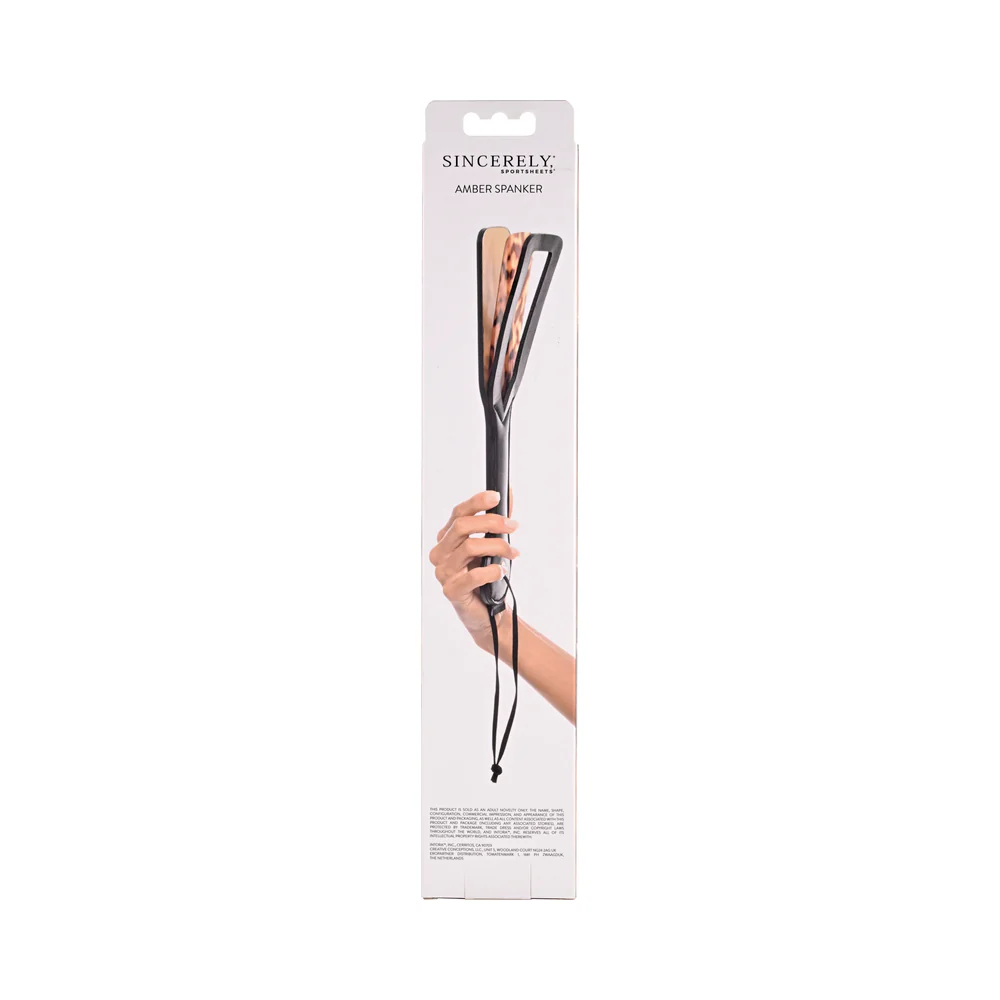 Sincerely, Sportsheets Amber Layered Spanker Tortoiseshell - Image 6