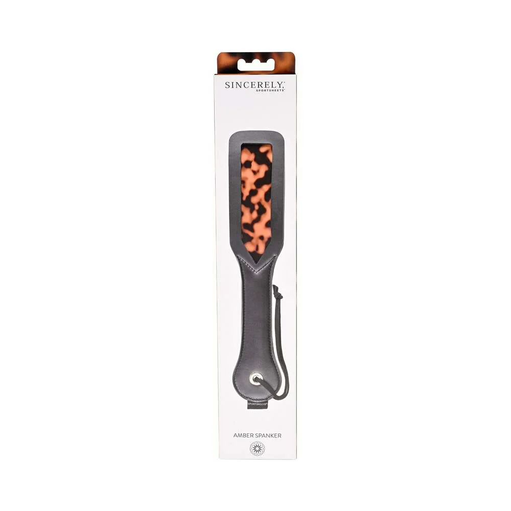 Sincerely, Sportsheets Amber Layered Spanker Tortoiseshell - Image 7