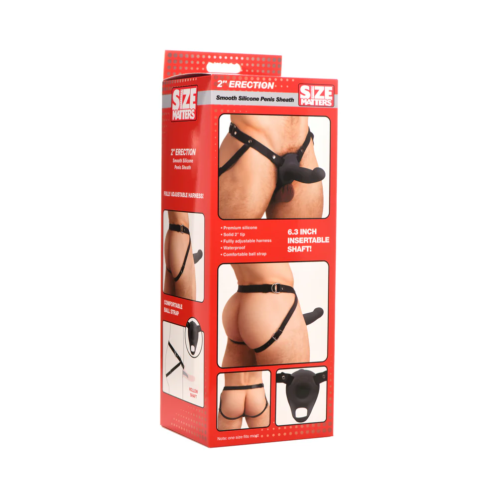 Size Matters Smooth Silicone Penis Sheath Black