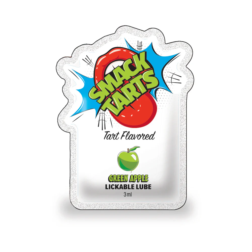 Smack Tarts Lickable Lube Sour Green Apple 3 ml Pouch  36-Piece Display - Image 2