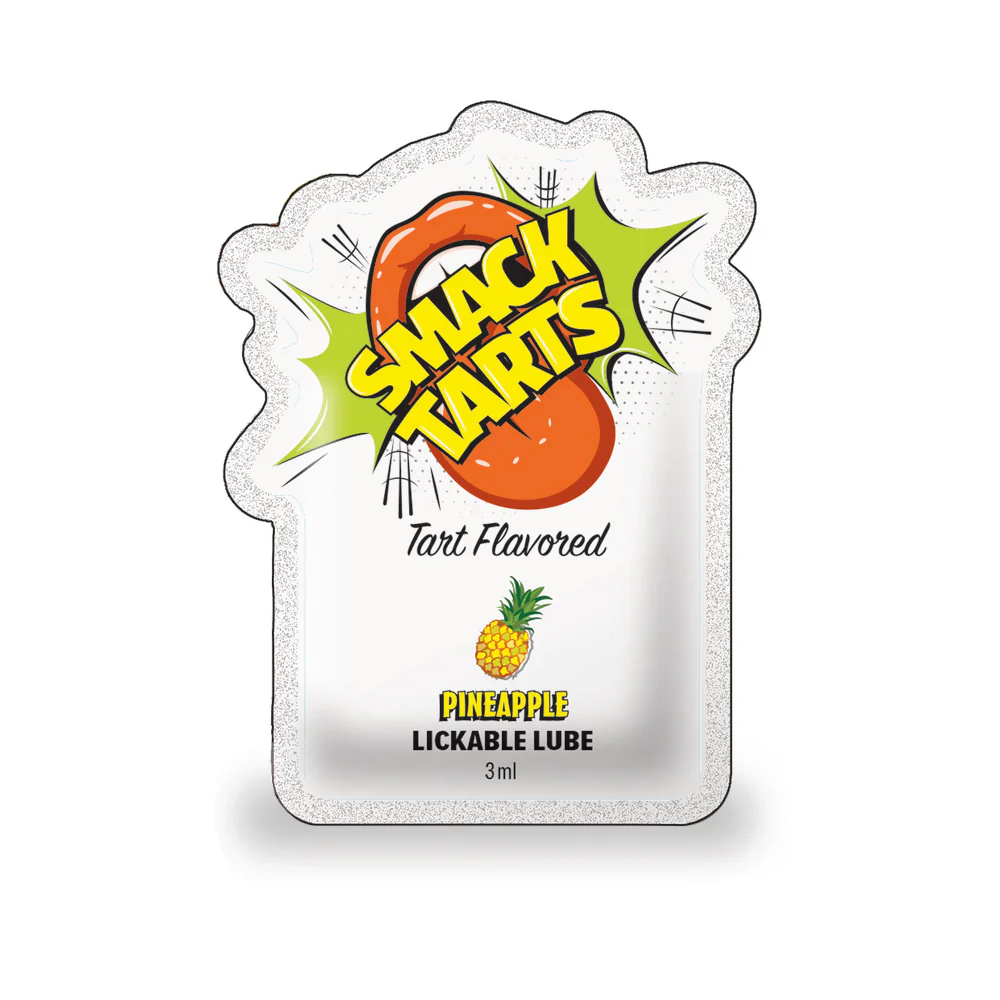 Smack Tarts Lickable Lube Sour Pineapple 3 ml Pouch  36-Piece Display - Image 2
