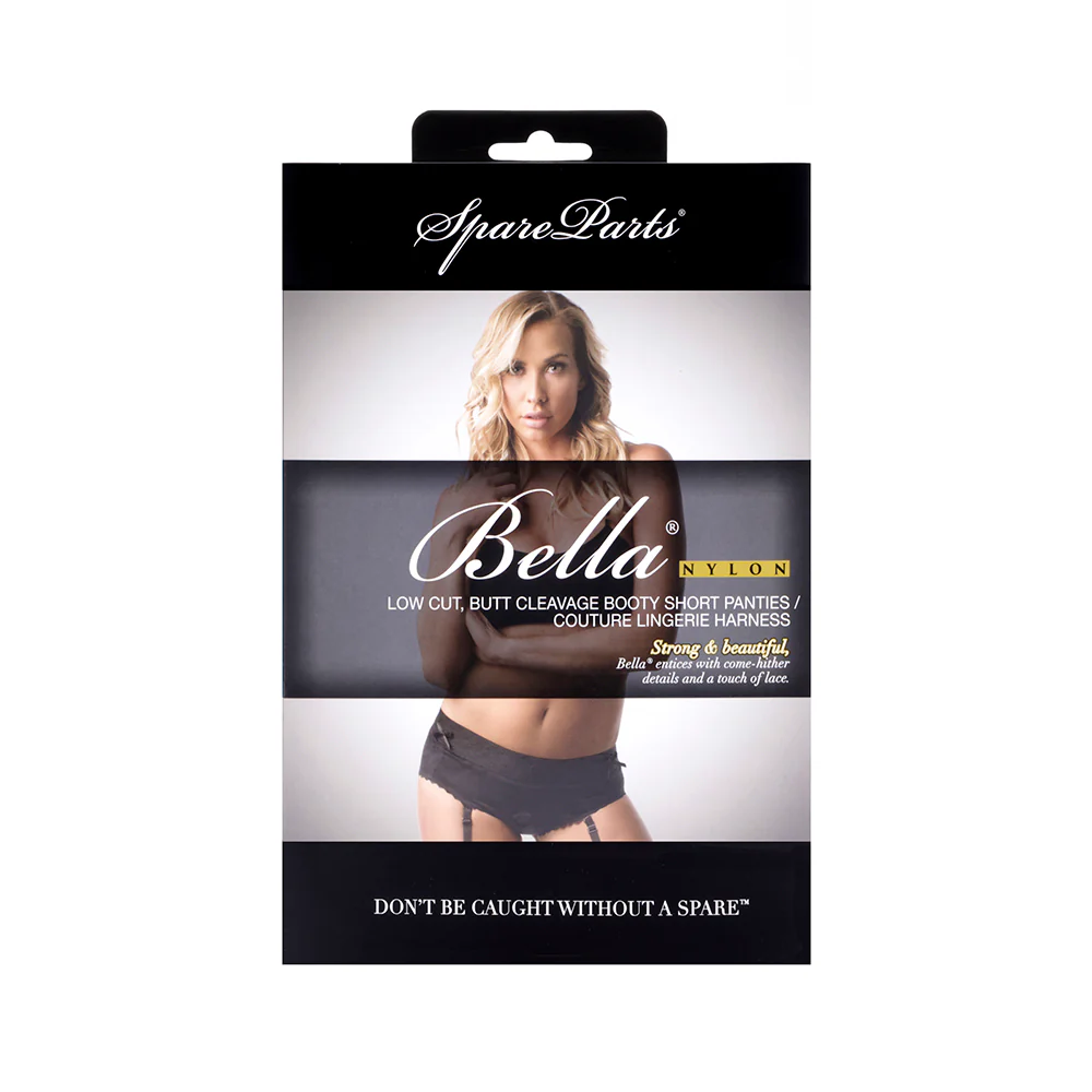 SpareParts Bella Cleavage Booty Short Harness Black Size L - Image 12