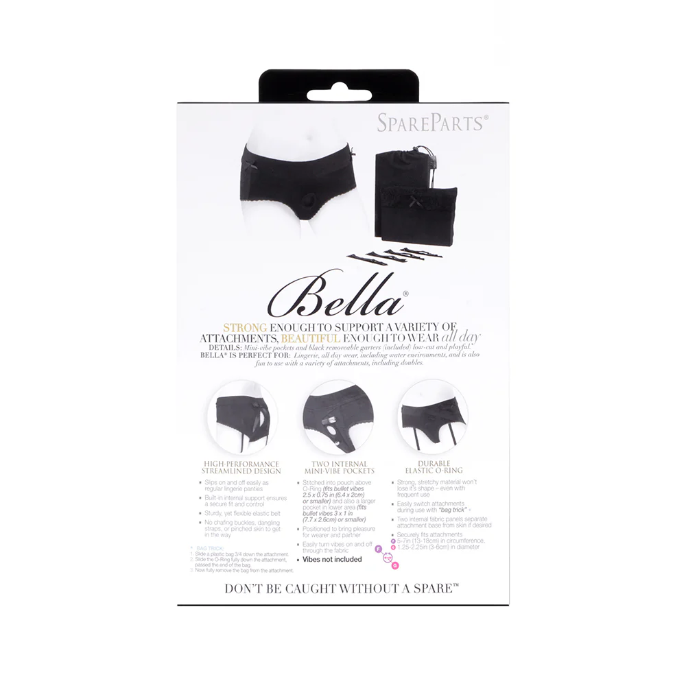 SpareParts Bella Cleavage Booty Short Harness Black Size L - Image 13