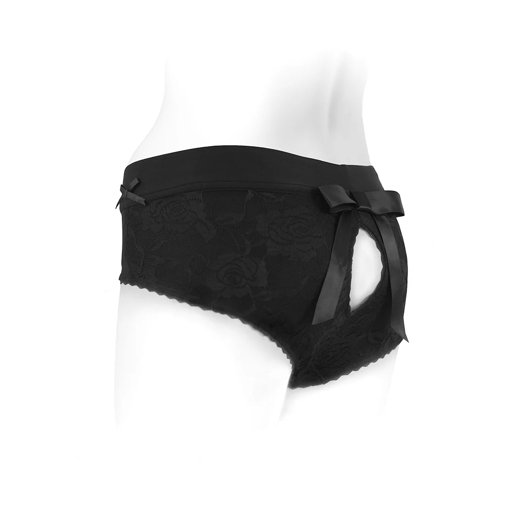 SpareParts Bella Cleavage Booty Short Harness Black Size L - Image 3