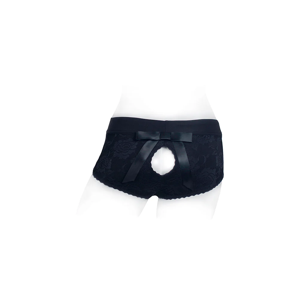 SpareParts Bella Cleavage Booty Short Harness Black Size L - Image 5
