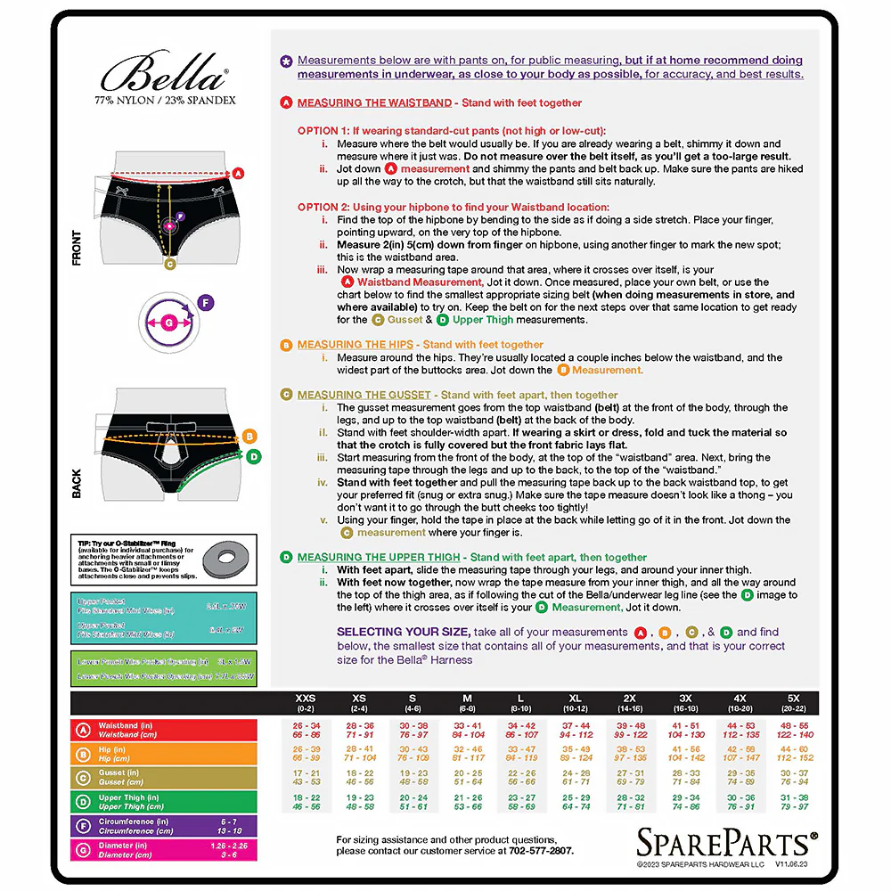 SpareParts Bella Cleavage Booty Short Harness Black Size M - Image 14
