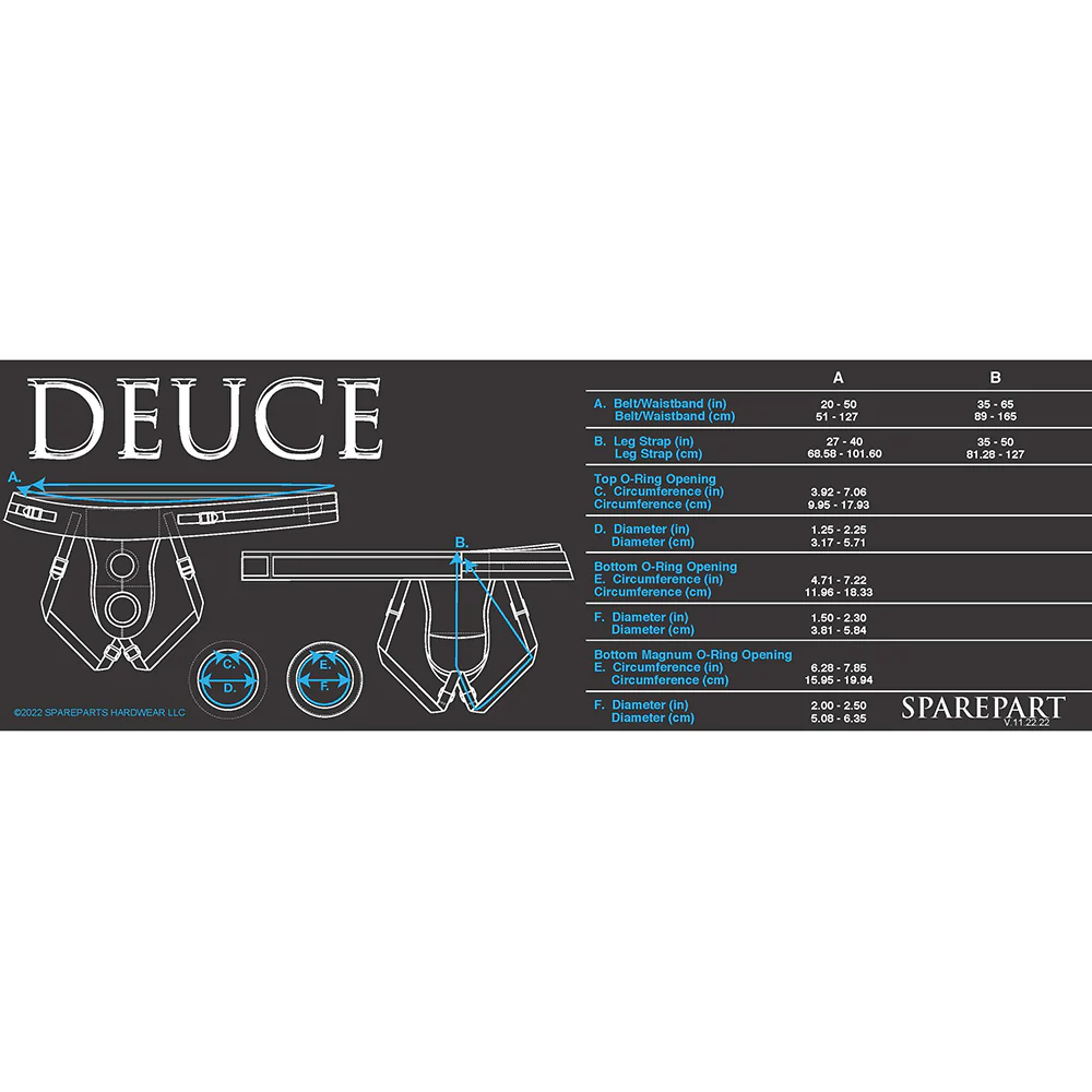 SpareParts Deuce Double Strap Harness Black Size B Regular - Image 8