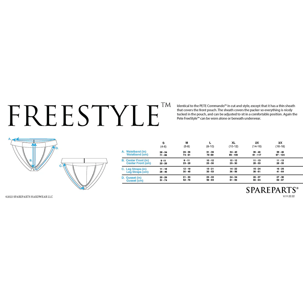 SpareParts Pete Freestyle Nylon Packing Jock Black Size 3XL - Image 7