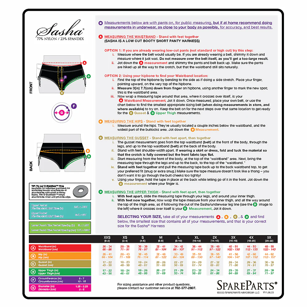 SpareParts Sasha Cinch Booty Short Harness Red/Black Size L - Image 13