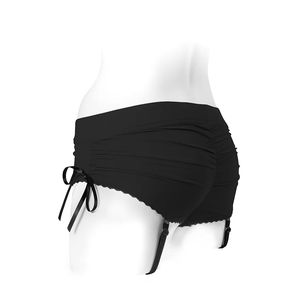 SpareParts Sasha Cinch Booty Short Harness Black Size M - Image 5