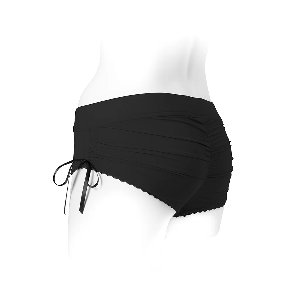 SpareParts Sasha Cinch Booty Short Harness Black Size 2XL - Image 4