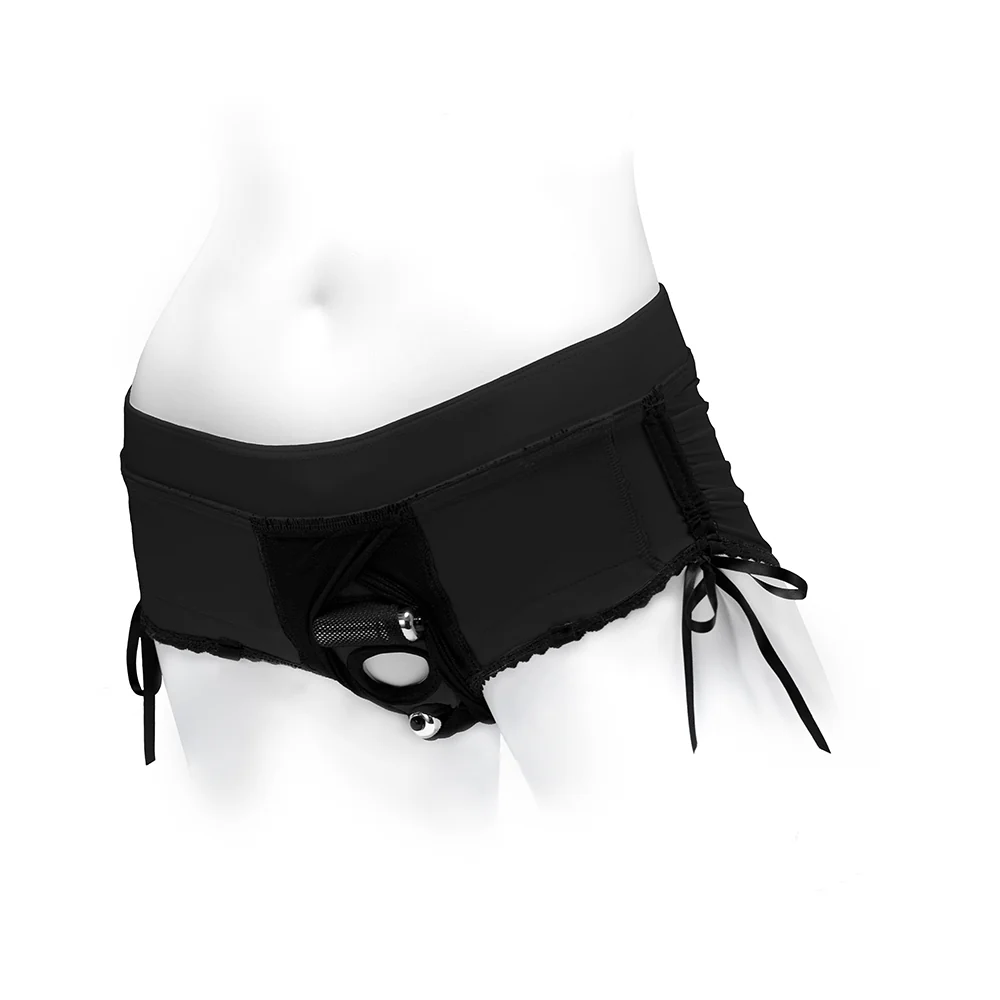 SpareParts Sasha Cinch Booty Short Harness Black Size 2XL - Image 8