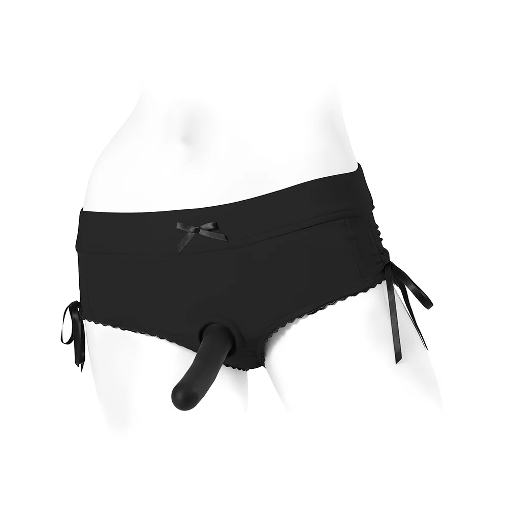 SpareParts Sasha Cinch Booty Short Harness Black Size 2XL - Image 9