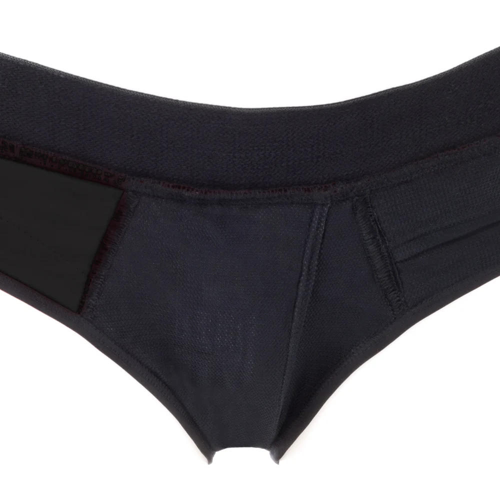 SpareParts Tomboi Cover Brief Style Underwear Harness Nylon Black/Black XL - Image 10