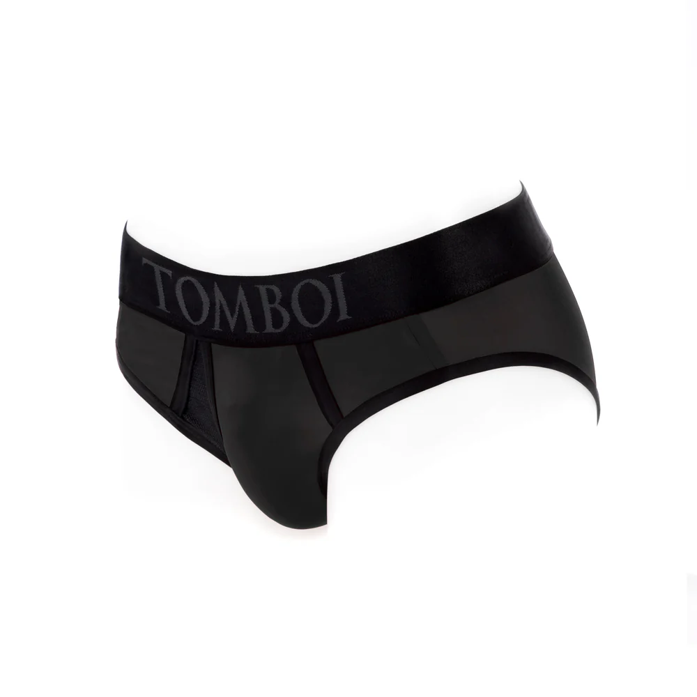 SpareParts Tomboi Cover Brief Style Underwear Harness Nylon Black/Black XXS - Image 6