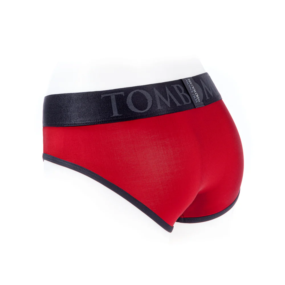 SpareParts Tomboi Cover Brief Style Underwear Harness Nylon Red/Black S - Image 8