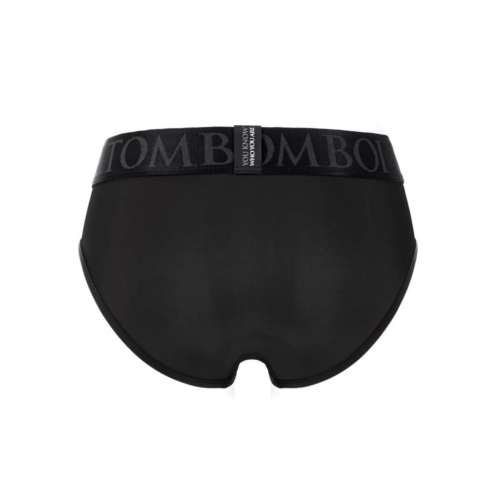SpareParts Tomboi Cover Brief Style Underwear Harness Nylon Black/Black S - Image 9