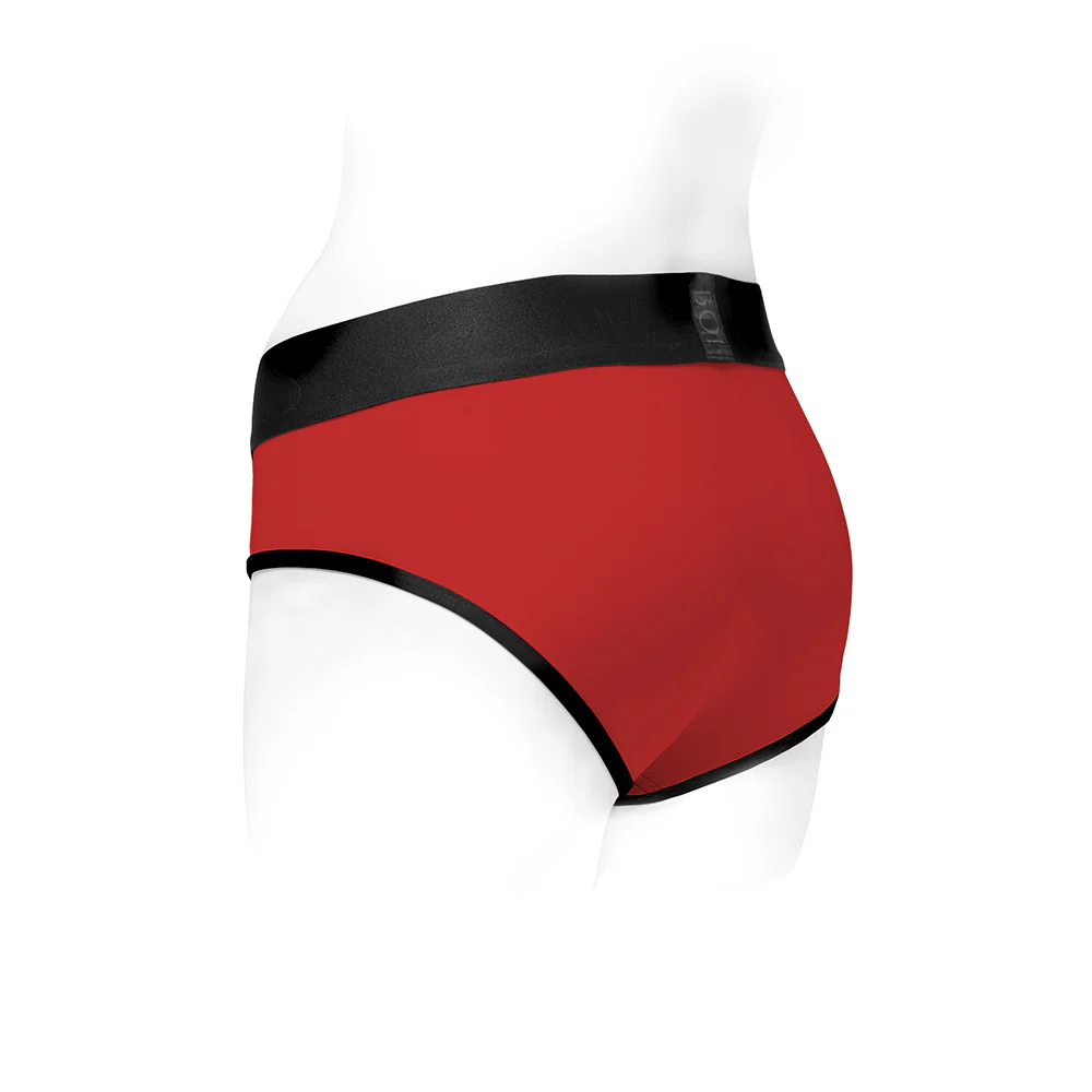 SpareParts Tomboi Nylon Briefs Harness Red/Black Size XXS - Image 3