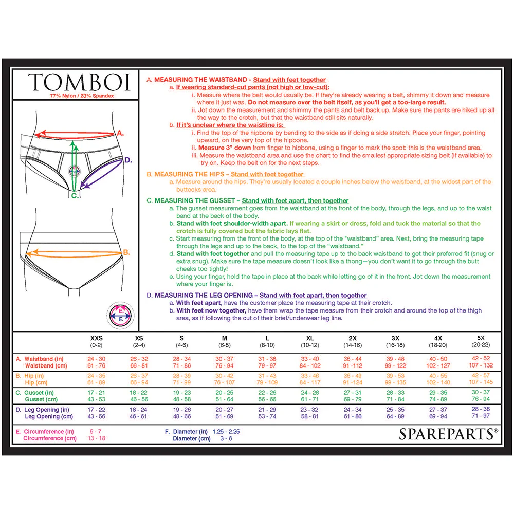 SpareParts Tomboi Nylon Briefs Harness Black Size XXS - Image 9
