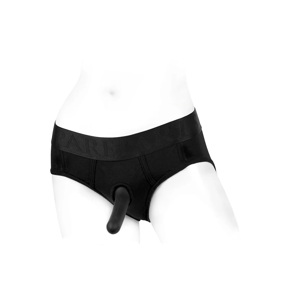 SpareParts Tomboi Rayon Briefs Harness Black Size L - Image 6