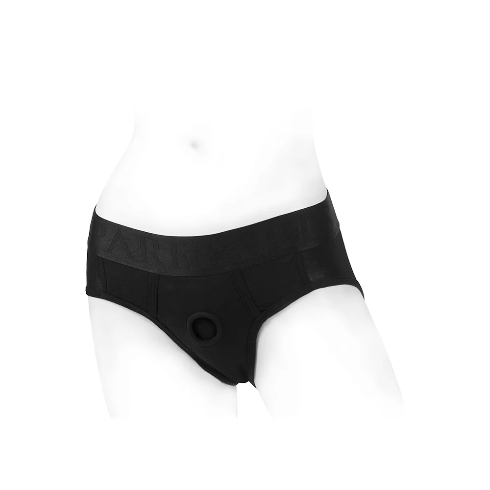 SpareParts Tomboi Rayon Briefs Harness Black Size M - Image 2
