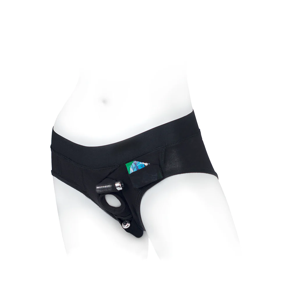 SpareParts Tomboi Rayon Briefs Harness Black Size M - Image 5
