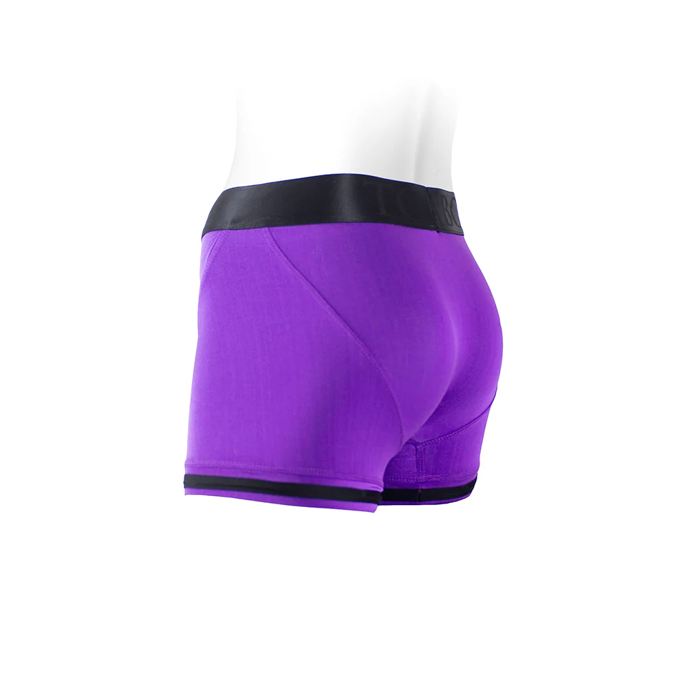 SpareParts Tomboii Nylon Boxer Briefs Harness Purple/Black Size 2XL - Image 4