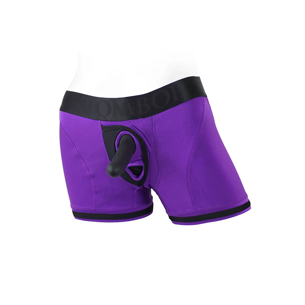 SpareParts Tomboii Nylon Boxer Briefs Harness Purple/Black Size L - Image 7