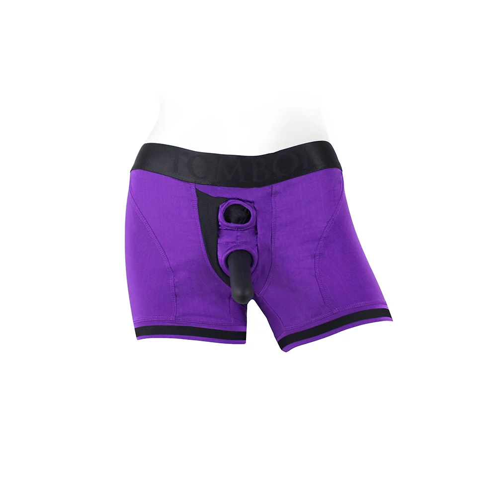 SpareParts Tomboii Nylon Boxer Briefs Harness Purple/Black Size L - Image 8