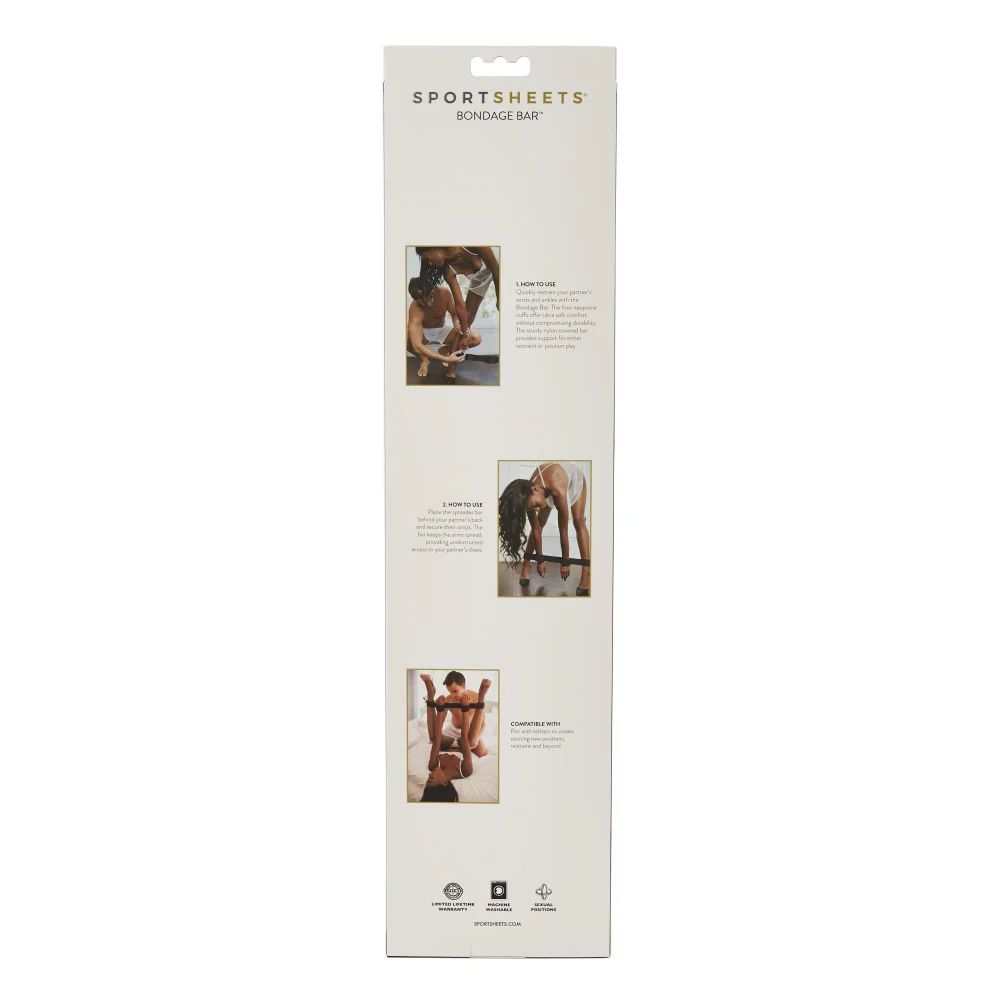 Sportsheets Adjustable Bondage Bar Black - Image 3
