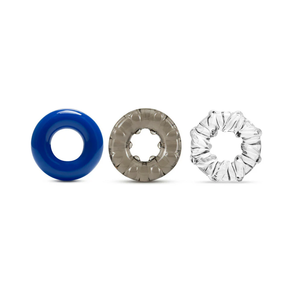 Stay Hard Triple Stretch Cockrings 3-Pack Assorted Colors - Image 3