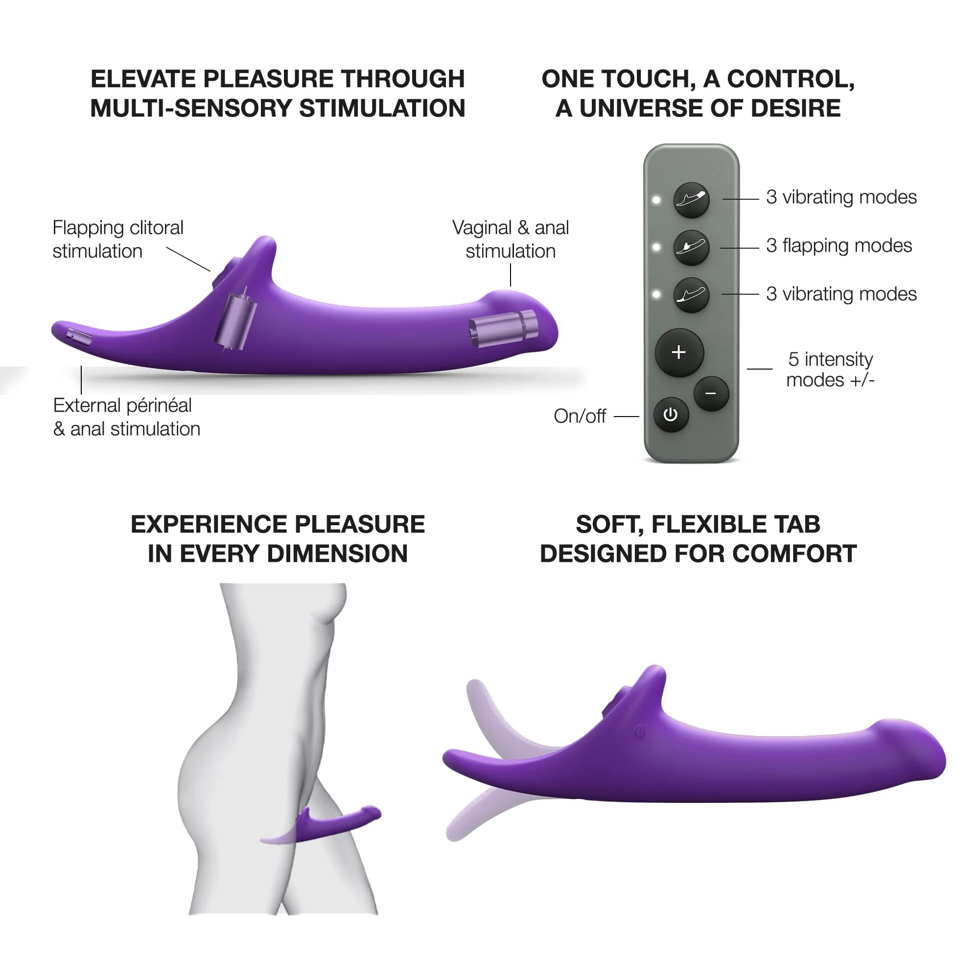 Strap-On-Me Multi Orgasm Dildo Medium Purple - Image 3