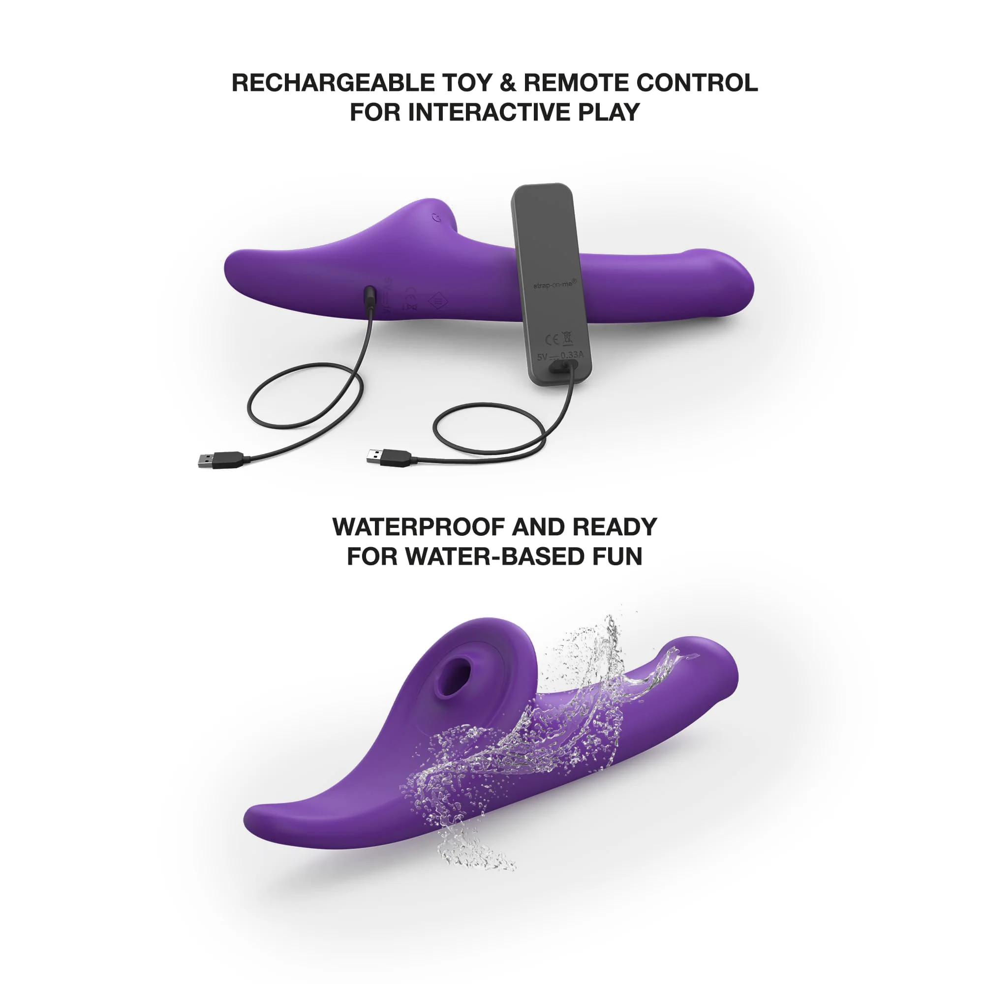Strap-On-Me Multi Orgasm Dildo Medium Purple - Image 4