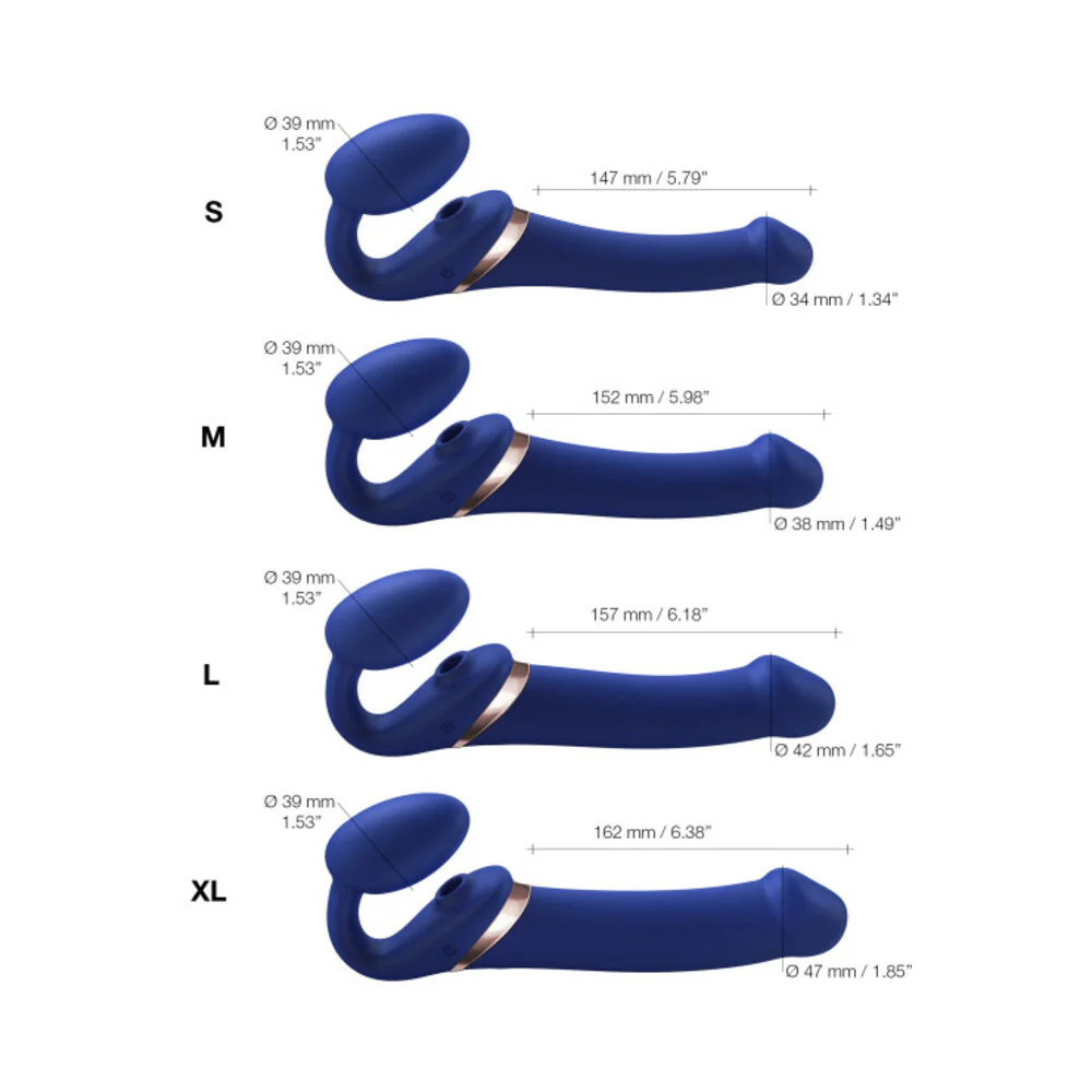 Strap-On-Me Multi Orgasm Bendable Strapless Strap-On Night Blue Large - Image 7
