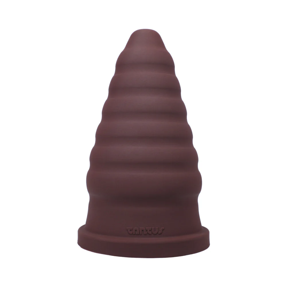 Tantus Cone Ripple Firm Dildo Garnet (Box) - Image 2