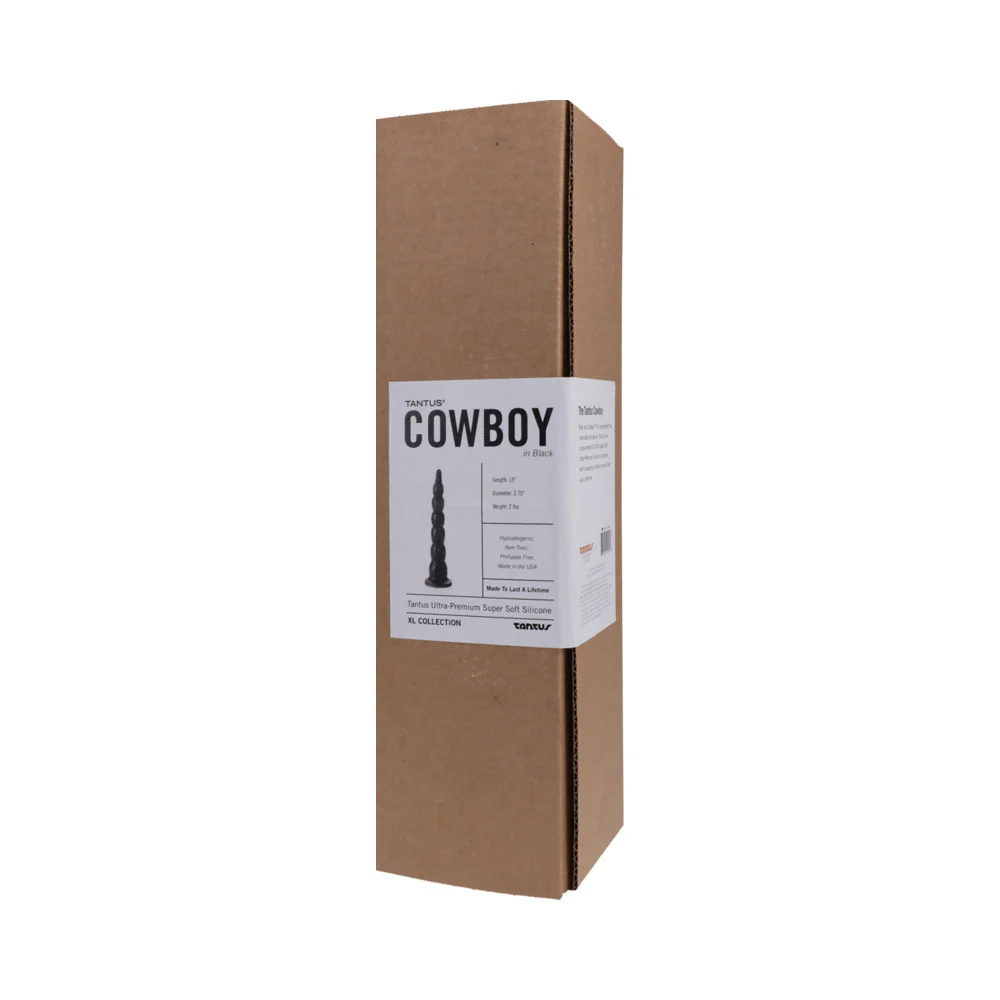 Tantus Cowboy Beaded Dildo Onyx (Box) - Image 3