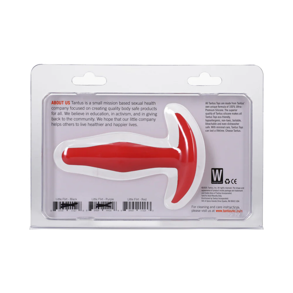 Tantus Little Flirt Anal Plug Crimson - Image 4