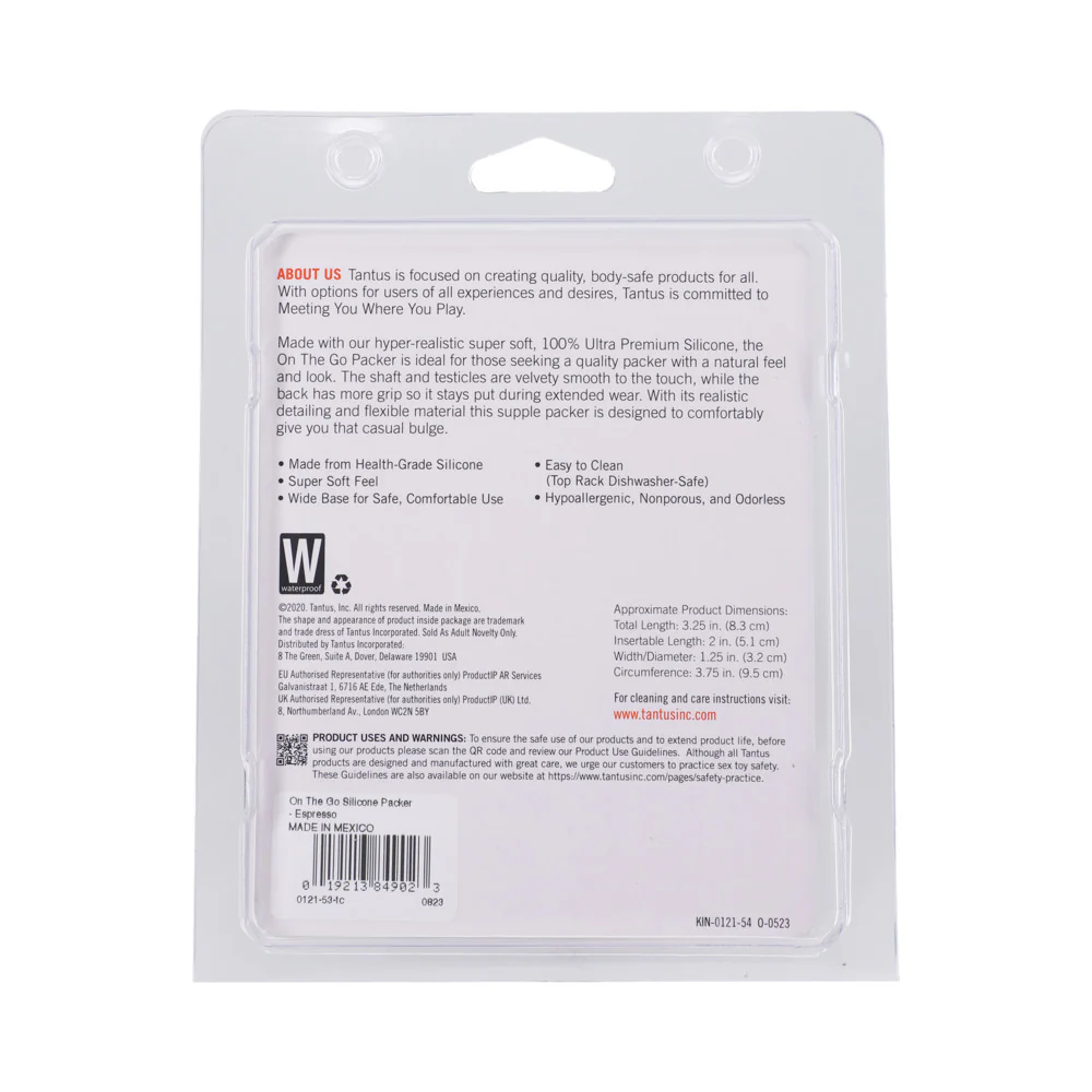Tantus On The Go Silicone Packer Espresso (Clamshell) - Image 7