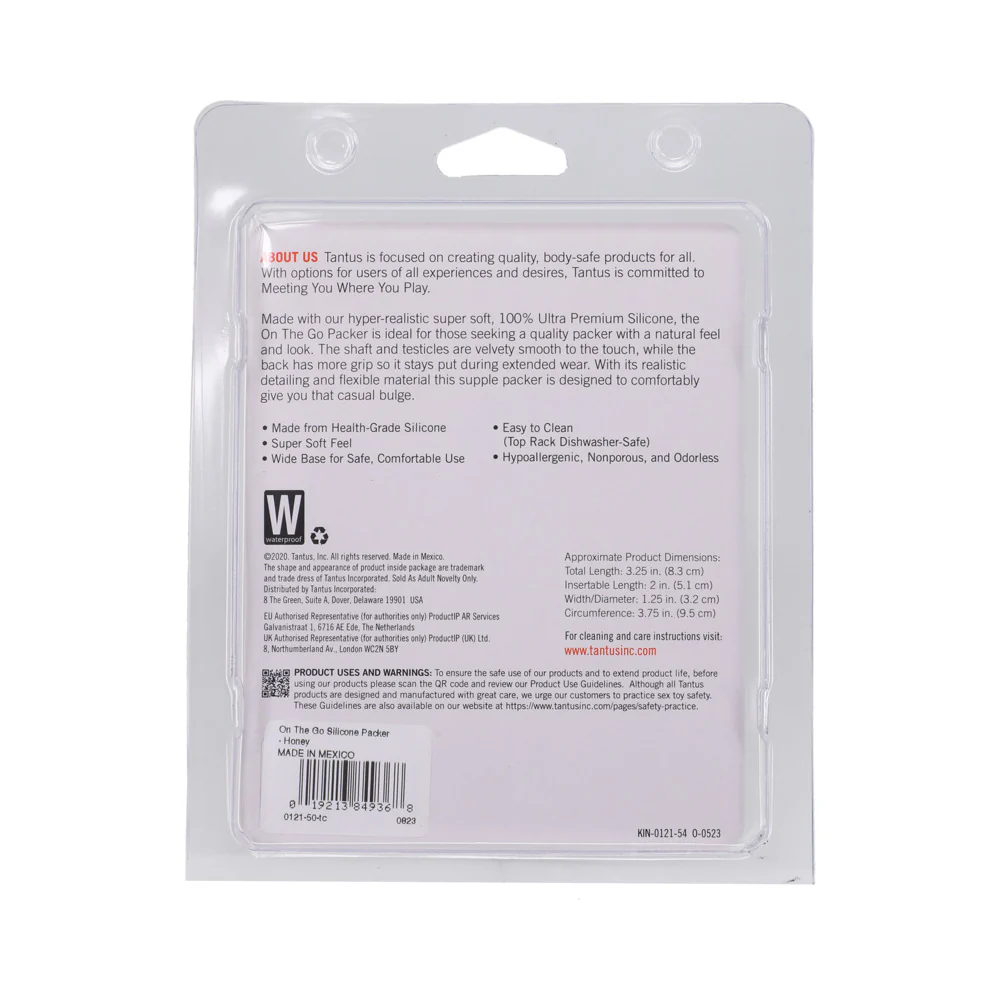 Tantus On The Go Silicone Packer Honey (Clamshell) - Image 7